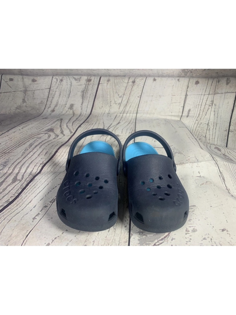 Crocs kids Size c11 Blue Classic Electro Clogs